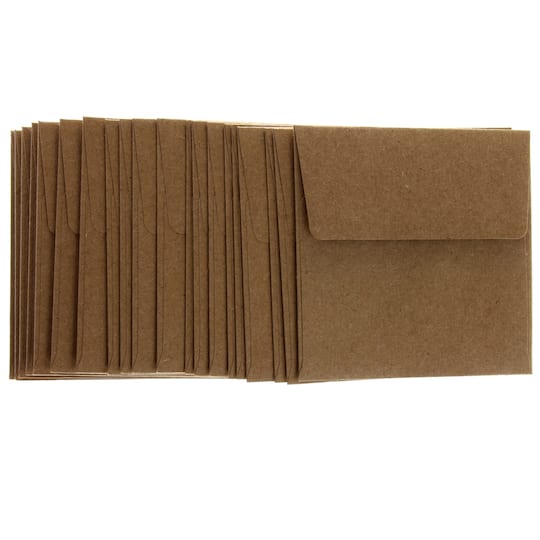 Kraft Blank Envelope by Recollections™, 3.25" x 3.25" 
